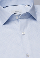 ETERNA LANGE MOUW OVERHEMD SLIM FIT JAQUARD BLAUW PATROON