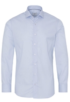 ETERNA LANGE MOUW OVERHEMD SLIM FIT JAQUARD BLAUW PATROON