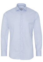 ETERNA LANGE MOUW OVERHEMD SLIM FIT JAQUARD BLAUW PATROON