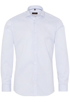 ETERNA LANGE MOUW OVERHEMD SLIM FIT KEPERBINDING BLAUW GESTREEPT