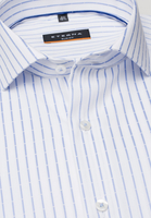 ETERNA LANGE MOUW OVERHEMD SLIM FIT KEPERBINDING BLAUW GESTREEPT