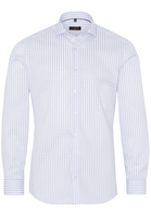 ETERNA LANGE MOUW OVERHEMD SLIM FIT KEPERBINDING BLAUW GESTREEPT