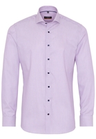 ETERNA LANGE MOUW OVERHEMD SLIM FIT KETTLANCÈ BLAUW / ROZE MET RELIËF