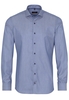 ETERNA LANGE MOUW OVERHEMD SLIM FIT KETTLANCÈ BLAUW MET RELIËF