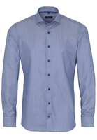 ETERNA LANGE MOUW OVERHEMD SLIM FIT KETTLANCÈ BLAUW MET RELIËF