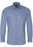 ETERNA LANGE MOUW OVERHEMD SLIM FIT KETTLANCÈ BLAUW/WIT PRINT
