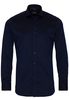 ETERNA LANGE MOUW OVERHEMD SLIM FIT KETTLANCÈ MARINEBLAUW MET RELIËF