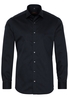 ETERNA LANGE MOUW OVERHEMD SLIM FIT KETTLANCÈ ZWART MET RELIËF