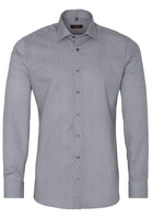 ETERNA LANGE MOUW OVERHEMD SLIM FIT KETTLANCÈ ZWART/WIT PRINT