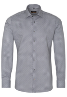 ETERNA LANGE MOUW OVERHEMD SLIM FIT KETTLANCÈ ZWART/WIT PRINT