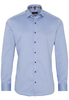 ETERNA LANGE MOUW OVERHEMD SLIM FIT LICHTBLAUW MET RELIËF