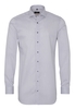 ETERNA LANGE MOUW OVERHEMD SLIM FIT LOTUS SHIRT TWILL GRIJS/WIT