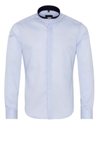 ETERNA LANGE MOUW OVERHEMD SLIM FIT LOTUS SHIRT TWILL LICHTBLAUW UNI