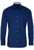 ETERNA LANGE MOUW OVERHEMD SLIM FIT MARINEBLAUW MET RELIËF