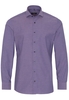 ETERNA LANGE MOUW OVERHEMD SLIM FIT NATTÉ PURPER MET RELIËF