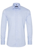 ETERNA LANGE MOUW OVERHEMD SLIM FIT NATTÉ-STRETCH LCIHTBLAUW MET