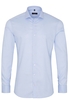 ETERNA LANGE MOUW OVERHEMD SLIM FIT NATTÉ-STRETCH LCIHTBLAUW MET