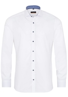 ETERNA LANGE MOUW OVERHEMD SLIM FIT NATTÉ WIT MET RELIËF