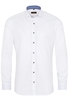 ETERNA LANGE MOUW OVERHEMD SLIM FIT NATTÉ WIT MET RELIËF