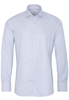 ETERNA LANGE MOUW OVERHEMD SLIM FIT NEVER IRON SHIRT TWILL BLAUW/WIT