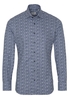ETERNA LANGE MOUW OVERHEMD SLIM FIT NEVER IRON SHIRT TWILL BLAUW/WIT