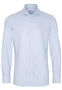 ETERNA LANGE MOUW OVERHEMD SLIM FIT NEVER IRON SHIRT TWILL LICHTBLAUW