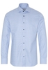 ETERNA LANGE MOUW OVERHEMD SLIM FIT NEVER IRON SHIRT TWILL LICHTBLAUW
