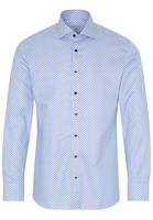ETERNA LANGE MOUW OVERHEMD SLIM FIT NEVER IRON SHIRT TWILL LICHTBLAUW