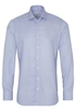 ETERNA LANGE MOUW OVERHEMD SLIM FIT NEVER IRON SHIRT TWILL LICHTBLAUW