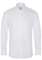 ETERNA LANGE MOUW OVERHEMD SLIM FIT NEVER IRON SHIRT TWILL WIT MET