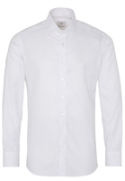 ETERNA LANGE MOUW OVERHEMD SLIM FIT NEVER IRON SHIRT TWILL WIT MET