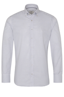 ETERNA LANGE MOUW OVERHEMD SLIM FIT OXFORD BLAUW GERUIT