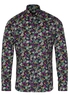 ETERNA LANGE MOUW OVERHEMD SLIM FIT OXFORD BLAUW/GROEN PRINT