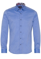 ETERNA LANGE MOUW OVERHEMD SLIM FIT OXFORD LICHTBLAUW UNI