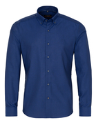 ETERNA LANGE MOUW OVERHEMD SLIM FIT OXFORD MARINEBLAUW UNI