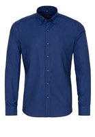 ETERNA LANGE MOUW OVERHEMD SLIM FIT OXFORD MARINEBLAUW UNI