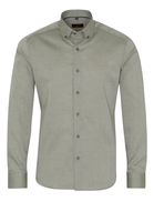 ETERNA LANGE MOUW OVERHEMD SLIM FIT OXFORD OKERGROEN UNI