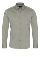 ETERNA LANGE MOUW OVERHEMD SLIM FIT OXFORD OKERGROEN UNI