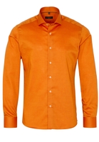ETERNA LANGE MOUW OVERHEMD SLIM FIT OXFORD ORANJE UNI