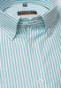 ETERNA LANGE MOUW OVERHEMD SLIM FIT OXFORD TURKOOIS / WIT GESTREEPT