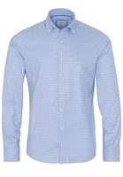 ETERNA LANGE MOUW OVERHEMD SLIM FIT SOFT TAILORING TWILL LICHTBLAUW /