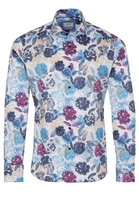 ETERNA LANGE MOUW OVERHEMD SLIM FIT SOFT TAILORING TWILL LICHTBLAUW /