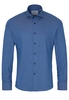 ETERNA LANGE MOUW OVERHEMD SLIM FIT SOFT TAILORING TWILL MEDIUM BLAUW