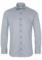ETERNA LANGE MOUW OVERHEMD SLIM FIT SOFT TAILORING TWILL MINT / BLAUW