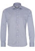 ETERNA LANGE MOUW OVERHEMD SLIM FIT SOFT TAILORING TWILL NAVY / WIT