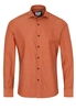 ETERNA LANGE MOUW OVERHEMD SLIM FIT SOFT TAILORING TWILL ORANJE UNI