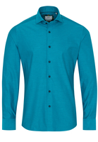 ETERNA LANGE MOUW OVERHEMD SLIM FIT SOFT TAILORING TWILL TURKOOIS UNI
