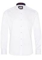 ETERNA LANGE MOUW OVERHEMD SLIM FIT SOFT TAILORING TWILL WIT UNI