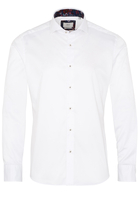 ETERNA LANGE MOUW OVERHEMD SLIM FIT SOFT TAILORING TWILL WIT UNI