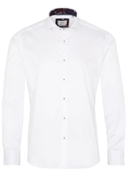 ETERNA LANGE MOUW OVERHEMD SLIM FIT SOFT TAILORING TWILL WIT UNI